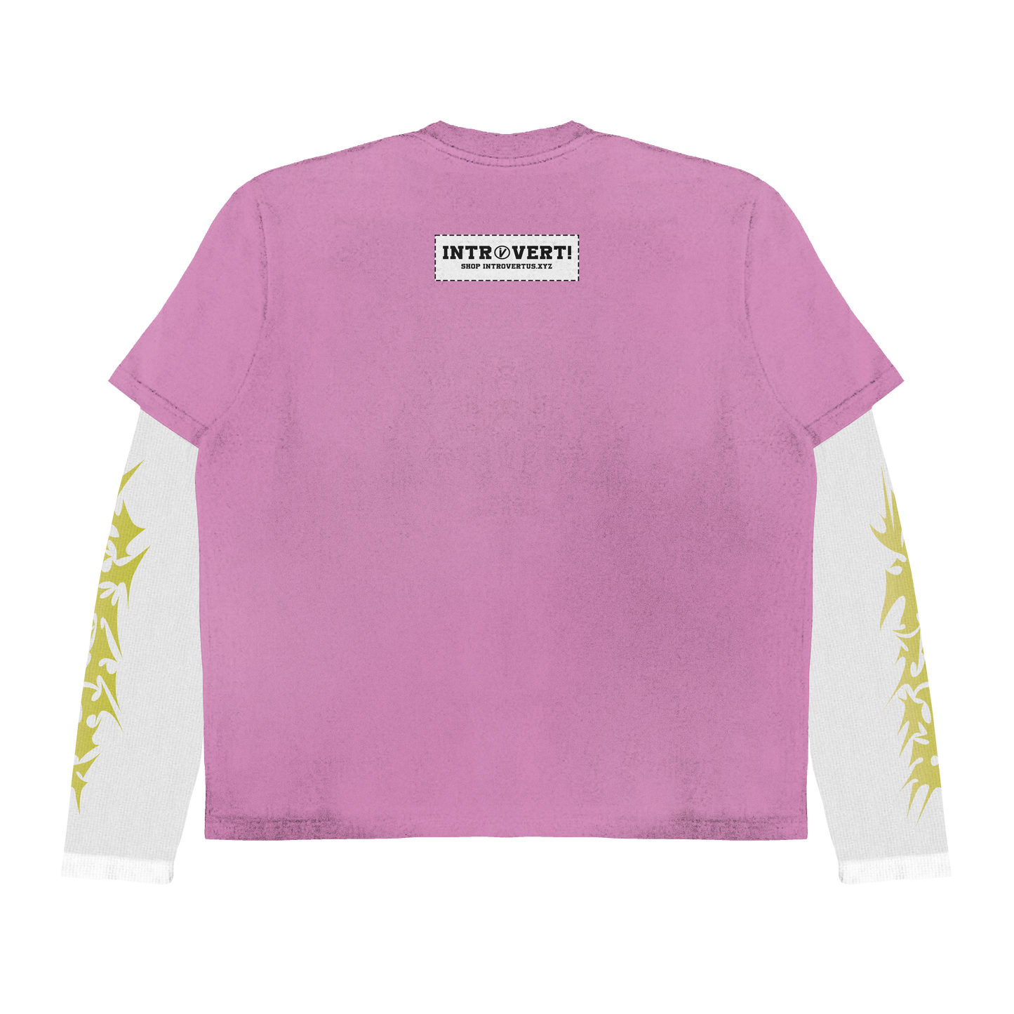 PINK SOCIAL ANXIETY DOUBLE LAYERED TEE *PREORDER*